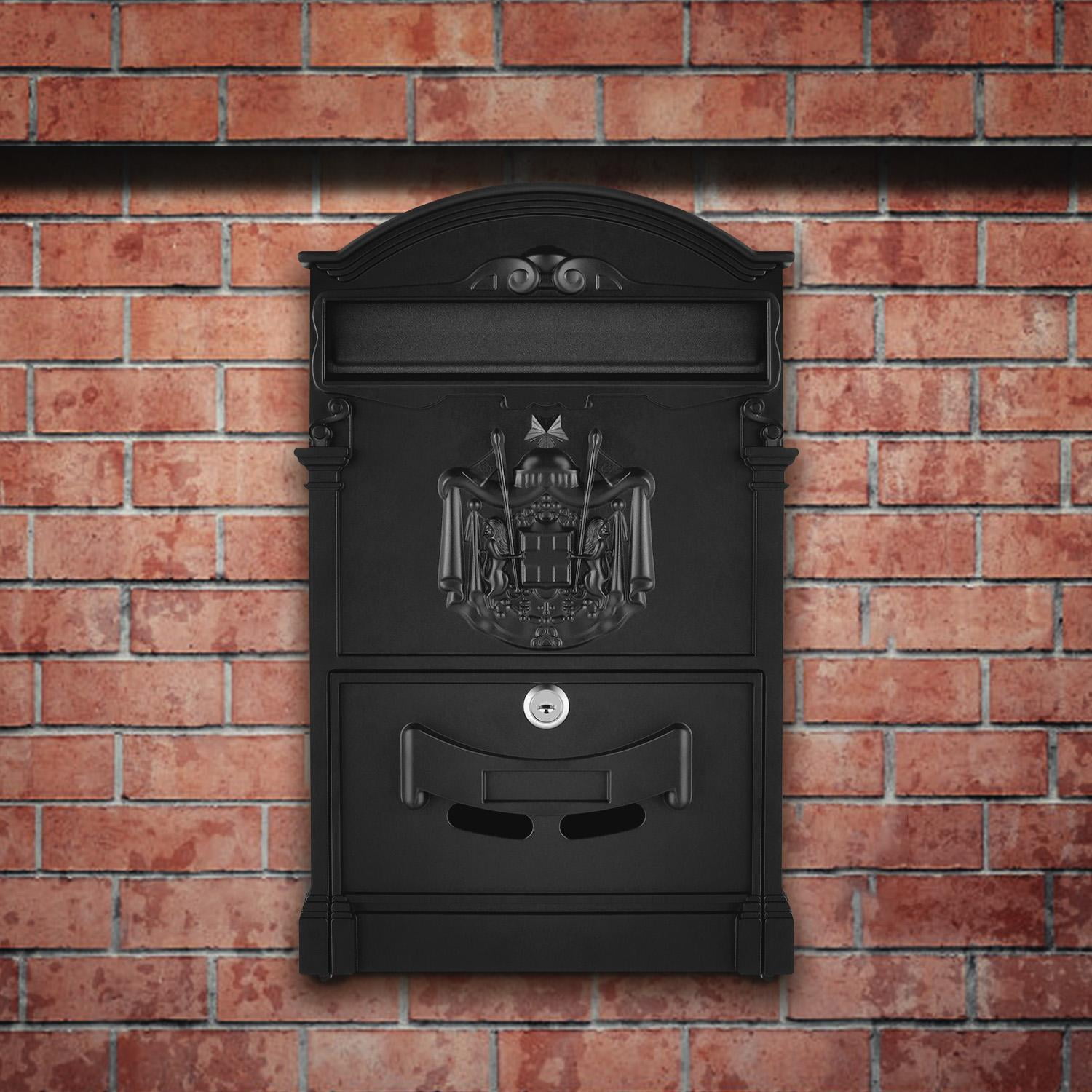 Anthracite Grey DWD Postbox Sleek Modern WallMounted Lockable Post