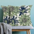 thumbnail image 4 of Sage Green Navy Blue Pillow Covers 18x18, Vintage Sunflower Outdoor Decorative Throw Pillows for Couch, Retro Floral Decor Cushion Cover 2 Pcs Soft Farmhouse Square Pillowcase for Bed Safa, 4 of 6
