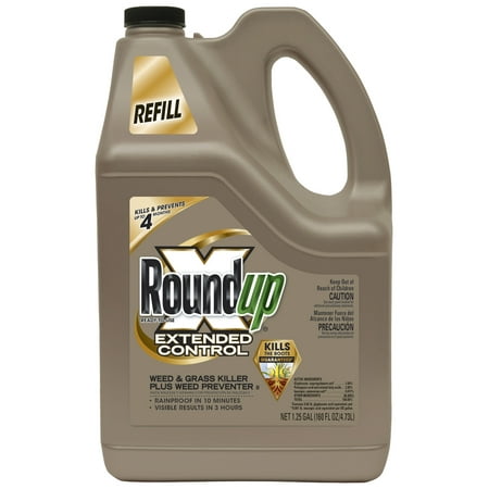 Roundup Extended Control Weed & Grass Killer Plus Weed Preventer II Refill 1.25 (Best Weed Preventer For Gardens)