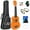 Orange, variant on 21 inch Soprano Ukulele Basswood Acoustic Mini Guitar for Beginner Starter with Case Strap Tuner Picks Strings Primary Tutorial