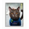 thumbnail image 4 of Stupell Industries Cat Taxi Modern Day Animal Humor Ride Share Framed Wall Art Design by Lucia Heffernan, 16" x 20", Gray Framed, 4 of 5
