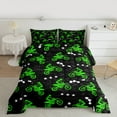 thumbnail image 2 of Feelyou Modern Motorcycle Print Bedding Comforter Set for Kid, Est Sleep Sports Twin Comforter Sets, Cartoon Stars Print Reversible Bedding Set, Luxury Bedroom Decor, 2pcs, 2 of 8
