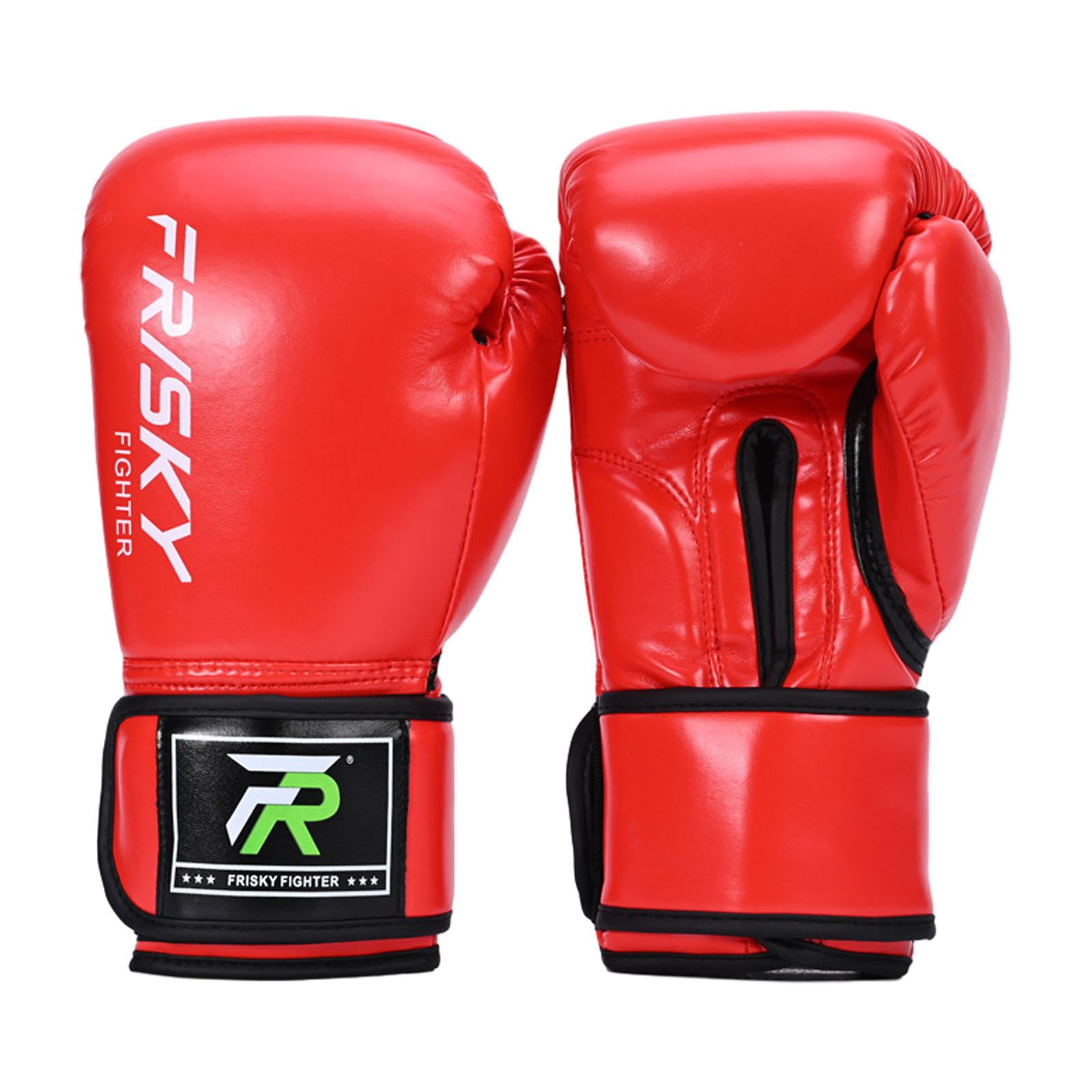 funtasica Boxing Gloves Boxing Equipment Kickboxing Gloves Punching Gloves Sparring Gloves for Sparring Karate Sanda, Workout Taekwondo red 10OZ