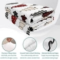 thumbnail image 4 of Quilts King Size Bedding Set, Christmas Trees Lightweight Quilted Comforter, Black Red Xmas Tree Snowflake Winter Soft Reversible Bedspread Coverlet with Pillow Covers for All Season, 96" x 106", 4 of 9