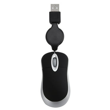 Creative USB Wired Mouse Mini Telescopic Mouse Computer Notebook Mouse Portable Mouse (Black)