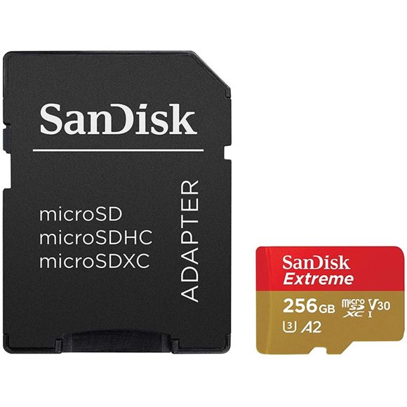 Memoria Micro SD 256GB Sandisk Graba 4K/5K SDSQXAV-256G-GN6MA SanDisk SDSQXAV-256G-GN6MA