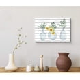thumbnail image 3 of wall26 Canvas Print Wall Art Wood Block Yellow Sunflowers in Blue Vases Floral Nature Watercolor Minimalism Rustic Scenic Colorful Pastel for Living Room, Bedroom, Office - 24"x36", 3 of 5