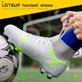 thumbnail image 3 of Botas de fútbol para hombre, zapatillas de entrenamiento de fútbol de caña alta, zapatillas profesionales para exteriores, zapatillas de competición para atletismo, unisex, 3 of 5