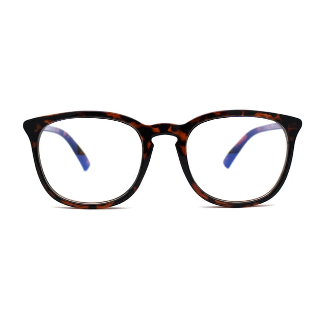 Hipster Classic Keyhole Plastic Horn Rim Blue Light Flitering Computer Glasses Tortoise