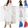 thumbnail image 2 of Ayolanni Summer Dresses for Women 2026 Boho Short Sleeve Polka Dots V-Neck Maxi A-Line Dress Tie Waisted Vacation Workout Side Slit Sundress Red M, 2 of 4