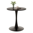 thumbnail image 7 of Ktaxon Mid-Century Modern Dining Table Ser for 2, Round Tulip Dining Table with 2 Soft Padded Side Chairs, 3 Pieces Kitchen Table Set for Small Spaces, Dining Room, Black, 7 of 7