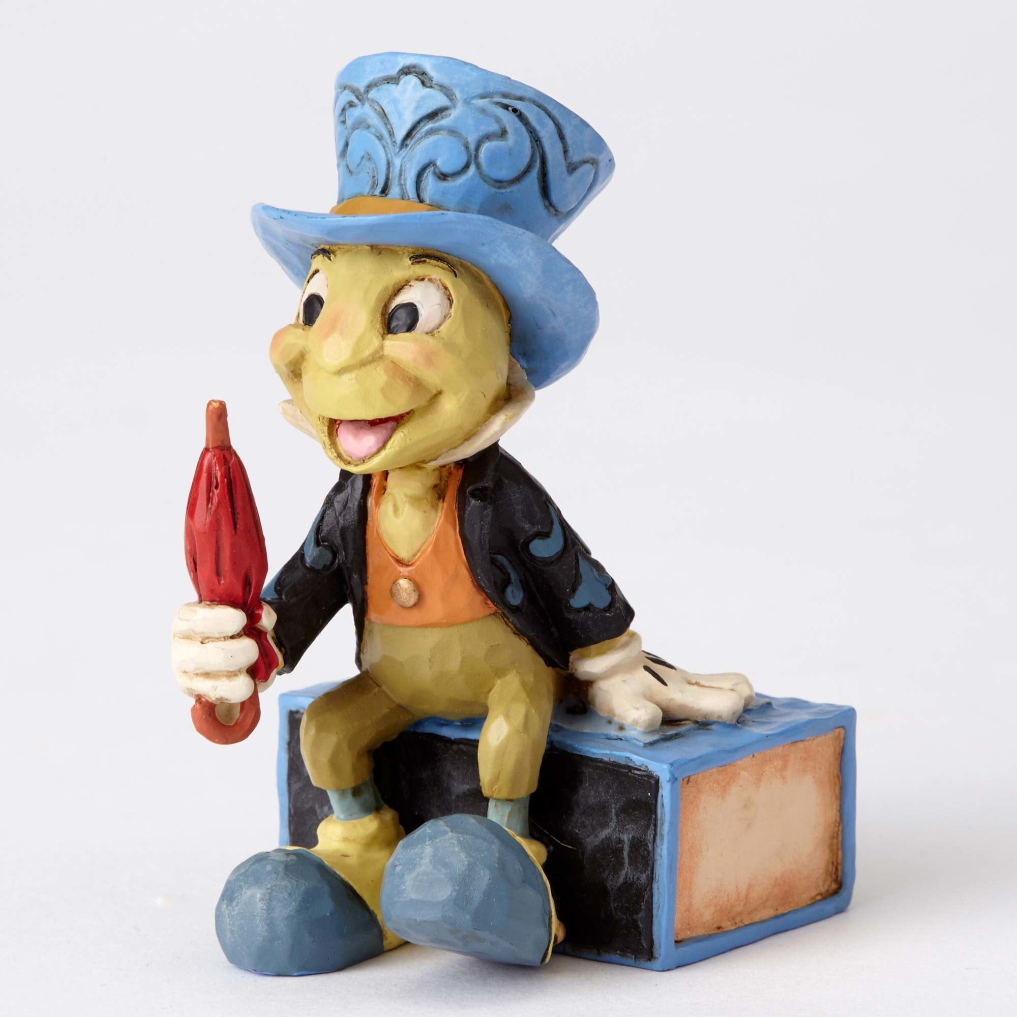 Enesco Disney Traditions by Jim Shore Pinocchio Jiminy Cricket Miniature Figurine, 2.75", Multicolor