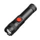thumbnail image 2 of Linterna recargable de luz fuerte | Alto brillo, haz puntual de largo alcance, diseño mini portátil | ABS resistente al agua, zoom telescópico, 3 modos | Iluminación de emergencia para el hogar y al, 2 of 8