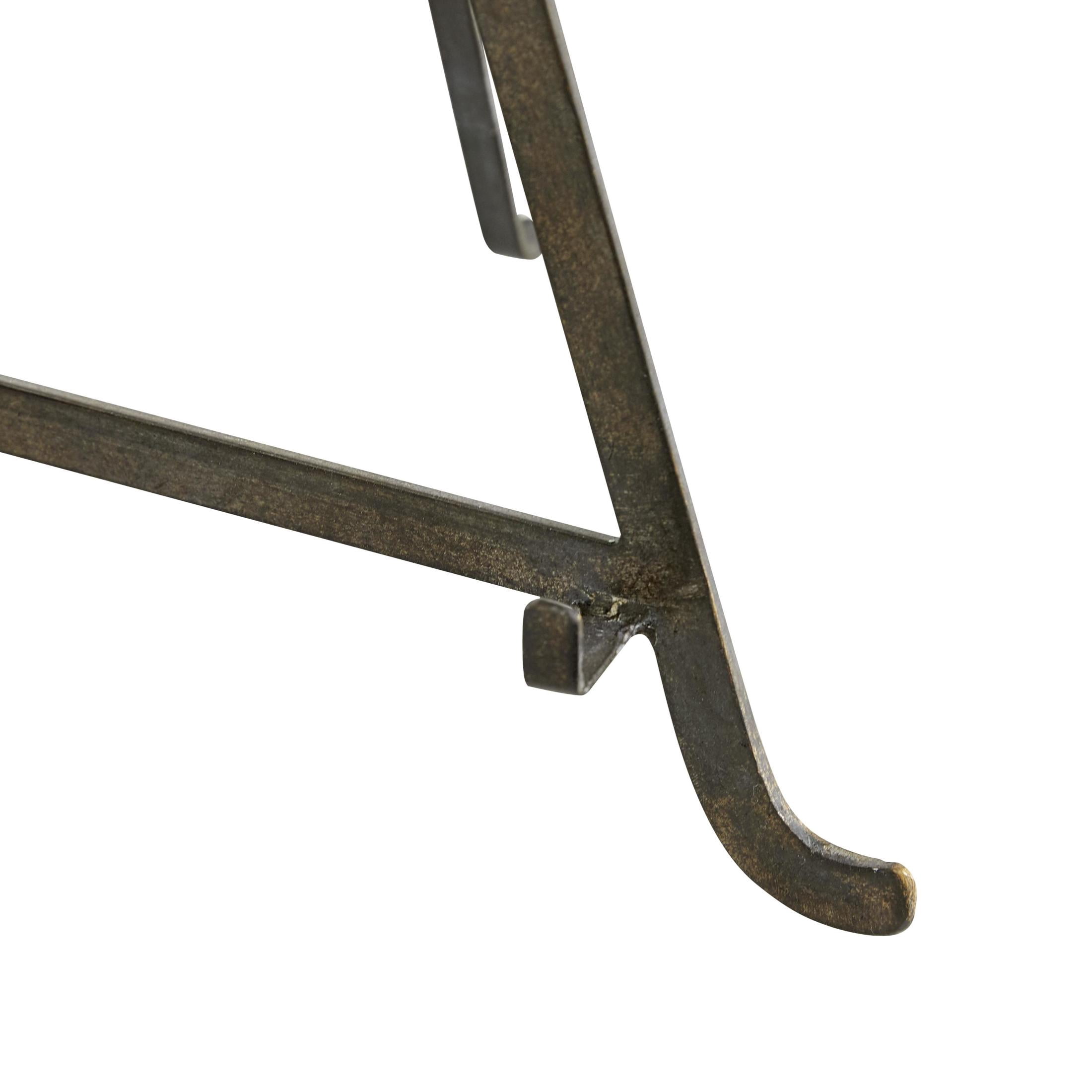 DecMode 13", 15"H Bronze Metal Tabletop Triangle Easel with Foldable Stand, 2-Pieces
