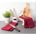 thumbnail image 5 of Contemporary Home Living Windowpane Cotton Terry Kitchen Dishtowels - 26" - Wine Red - Set of 4, 5 of 7