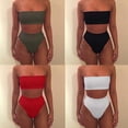 thumbnail image 3 of Conjunto del bikiní del vendaje de las mujeres Sunnimix Bandeau Rosado M, 3 of 8