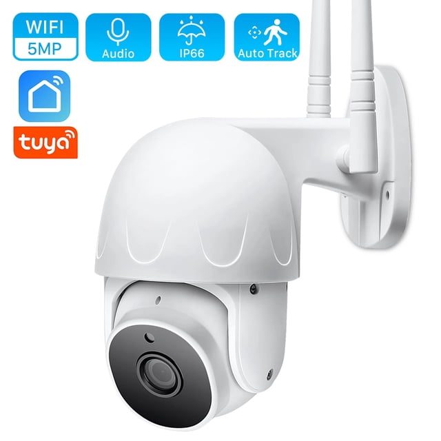 Cámara IP Tuya de seguridad para el hogar, videocámara de 5MP con tachuelas automáticas, WiFi, 3MP, 4X, Zoom Digital, 1080P, Audio bidireccional, videovigilancia P2P