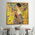thumbnail image 4 of Home Decor Lady With A Fan, Canvas Printed Canvas, Canvas Print, 3D Canvas, Home Decor Canvas Print, Klimt Lady Poster, Canvas Wall Decor - Gold Framed, 4 of 5