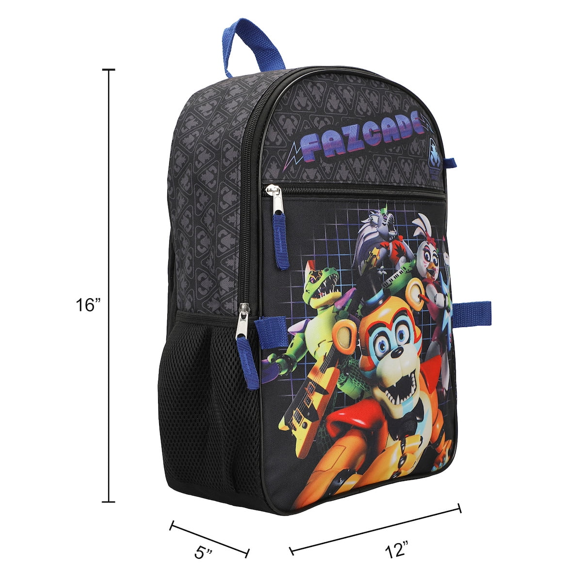 7pcs Kids Five Nights At Freddy's Double Sided Backpack set