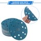 thumbnail image 3 of 50 piezas de discos de lijado de 6 pulgadas con 15 agujeros, papel de lija de 150 granos, universal para reparación automotriz, azul, 3 of 7