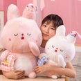 thumbnail image 5 of Sleepy Rabbit Doll Cute Soft Pink Healing Plush Toy Rag Doll Companion Gift, 5 of 5
