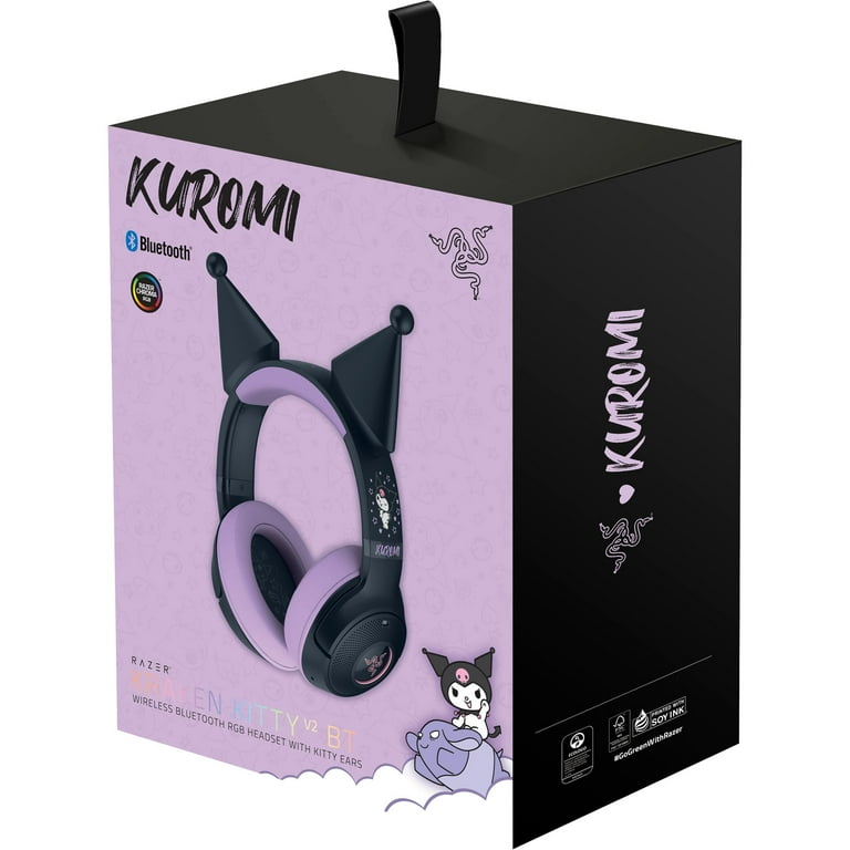 ヘッドホン Kuromi Edition Razer Kraken Kitty V2 BT Razer Kraken Kitty V2 BT Headset Wireless Bluetooth RGB Headset