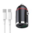 thumbnail image 1 of QB-100W Dual Ports Mini USB Car Charger Super Fast Charging Phone Charge Ad, 1 of 8