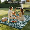 thumbnail image 4 of Dark Green Spring Floral Outdoor Rug 6x9 Ft - Reversible Patio Rug Outdoor Camping Rugs, Farmhouse Flowers Elegant Pastoral Indoor Outdoor Area Rugs, Non-Slip Outdoor Carpet Runner for Deck/Porch, 4 of 8