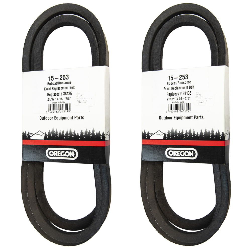 Oregon 15253 Set of 2 Drive Belt Bobcat M4816 M5412KA M5416