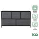 thumbnail image 1 of Comoda Cajonera de 5 Cajones Mueble Organizador Tela Madera gris L, 1 of 5