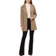 thumbnail image 2 of Abrigo de invierno de mujer con solapa, de un solo botón, hasta el muslo, color marrón claro, 2 of 7