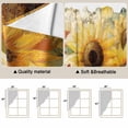 thumbnail image 3 of Summer Sunflowers Kitchen Window Curtains, Swag Curtains Valance for Bedroom Living Room Bathroom, Red Yellow Floral Leaf Wood Grain Rod Pocket Window Treatment Curtain Block Drapes 2 Panels 36"x36", 3 of 9