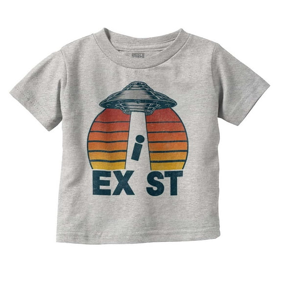 Aliens Exist UFO Beam Cool Believers Toddler Boy Girl T Shirt Infant Toddler Brisco Brands 12M