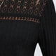 thumbnail image 5 of MHFRRA Camiseta Holgada de Manga Larga con Aberturas para Mujer, Informal, de Otoño, con Cuello Acanalado Negro, 5 of 5