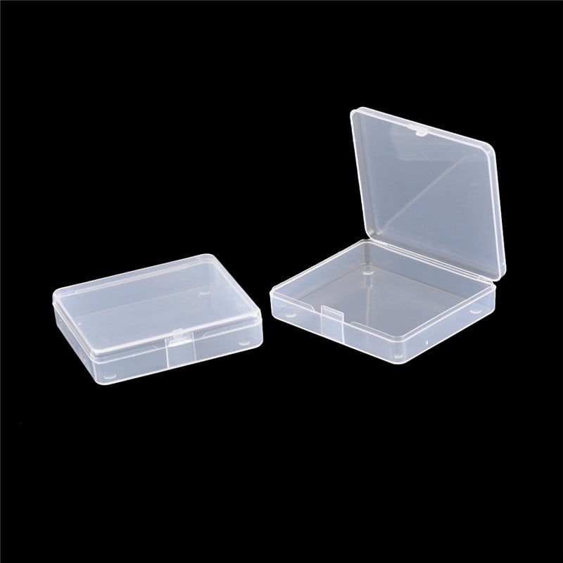 2X Transparent Plastic Storage BoxClear MultipurposeParts Product Small Box SKUK 