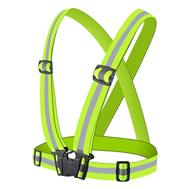 Chaleco reflectante, chalecos de advertencia unisex, banda de seguridad láser ajustable para correr de noche, ciclismo, trotar y caminar