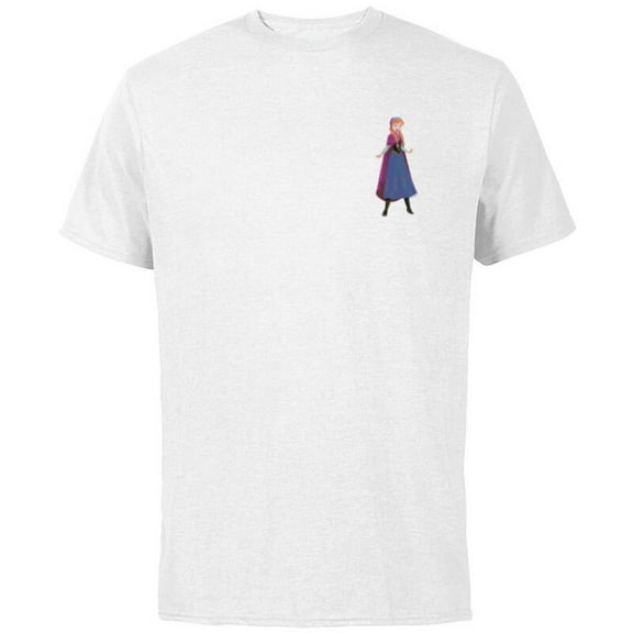 Disney Frozen Anna Small Pose - Short Sleeve Cotton T-Shirt for Adults - Customized-White
