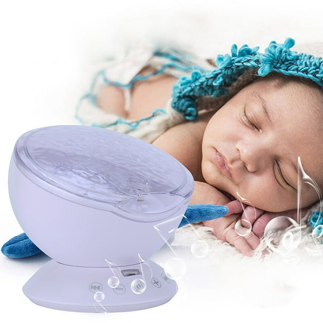 Greensen Ocean Wave Projector LED Night Light Projector Ocean Lamp With Remote Control Lullaby Projector Kids CD Player for Kids Adults Bedroom Living Room Decoration