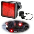 thumbnail image 3 of Red 15 LED 2 inch Trailer Truck Hitch Tow Haul Receiver Cover Brake Light with Pin 12V, 3 of 5