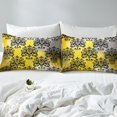 thumbnail image 3 of Erosebridal Bohemian Damask Comforter Cover, Gray Yellow Gradient Bedding, Reversible 2pcs (No Comforter), 3 of 7