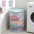 thumbnail image 7 of COM1950s Foldable Laundry Basket Bag, Mesh Hamper with Handles, Breathable Storage Basket for Clothes, Toys, Lightweight Collapsible Clothes Organizer, 7 of 7
