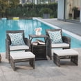 thumbnail image 5 of Wicker Patio Furniture Set Rattan Patio Chair Set with Ottoman, Perfect for Balcony, Small Space, Porch, 5 of 7