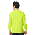 thumbnail image 4 of Gildan Unisex Hi Vis Ultra Cotton T-Shirt, Long Sleeve Rib Cuffs Breathable Safety Green Tee, 2 Pack, L, 4 of 5
