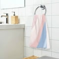 thumbnail image 3 of Yayeee 2 Pack Hand Towels for Bathroom 100% Cotton 16" x 28" Soft Absorbent Kitchen Towel, Abstract Blue, 3 of 7