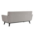 thumbnail image 5 of Loveseat Sofa, Grey Gray, Fabric, Modern Contemporary, Mid Century Living Hotel Lounge Cafe Lobby, 5 of 8