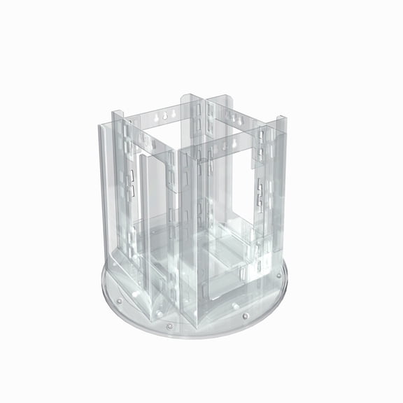 Four-Pocket Revolving Trifold Brochure Holder
