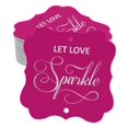 thumbnail image 1 of Inkdotpot Pack Of 100 Real Silver Foil Bracket Shape Paper Tags Let Love Sparkle Wedding Favor Hang Tags, 1 of 7