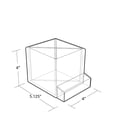 thumbnail image 3 of 4" Cube Pencil Holder with Divider & Business Card Pocket, 2-Pack, 3 of 3