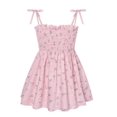 thumbnail image 3 of ITFABS Fille d'Été Imprimé Floral Bateau Cou Lace-Up une Ligne Bretelles Robe, 3 of 7