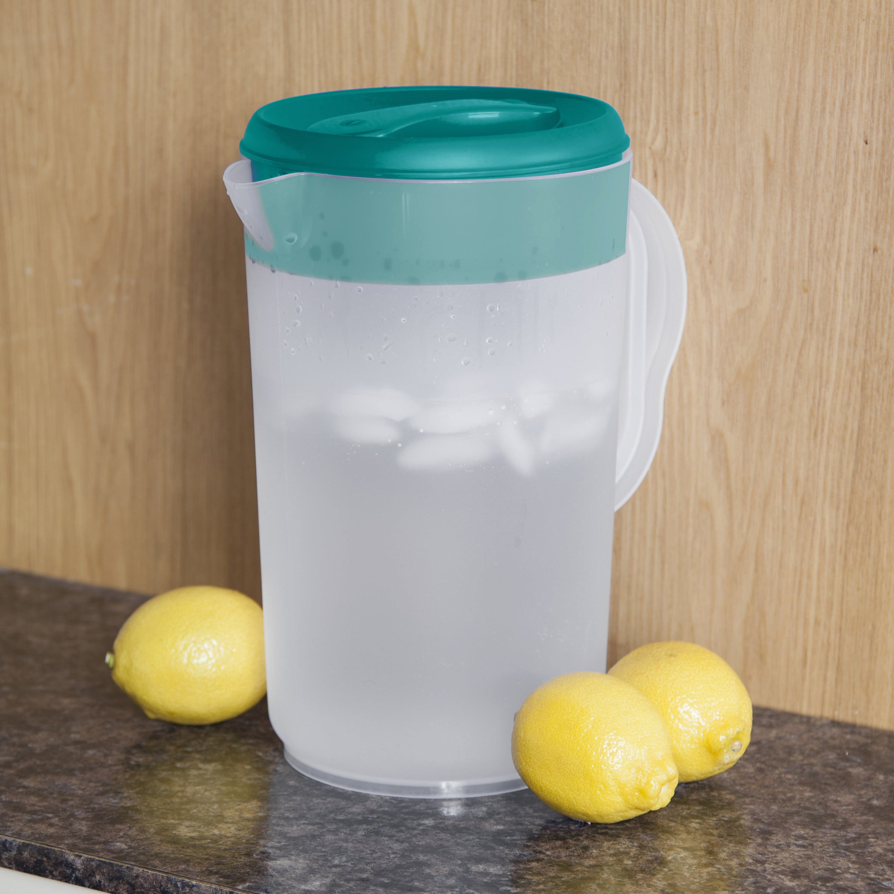 Sterilite, Pitcher, Twist & Pour 1 Gallon Pitcher, Blue Atoll, 1 gal, helpful for family beverage service.